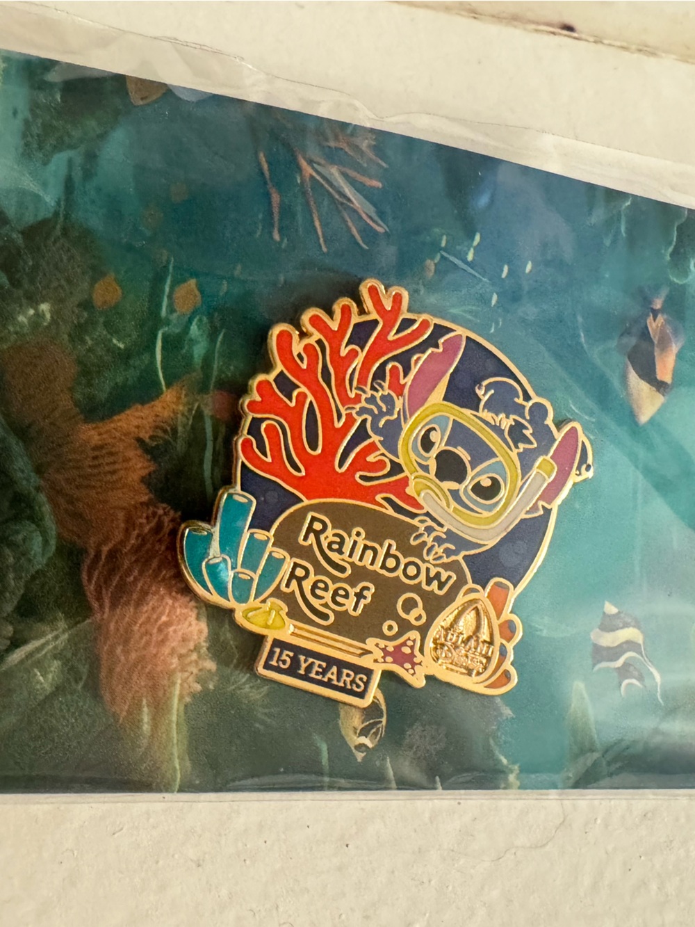 Disney Rainbow Reef Enamel Pin - Red, Blue, Purple, Yellow
